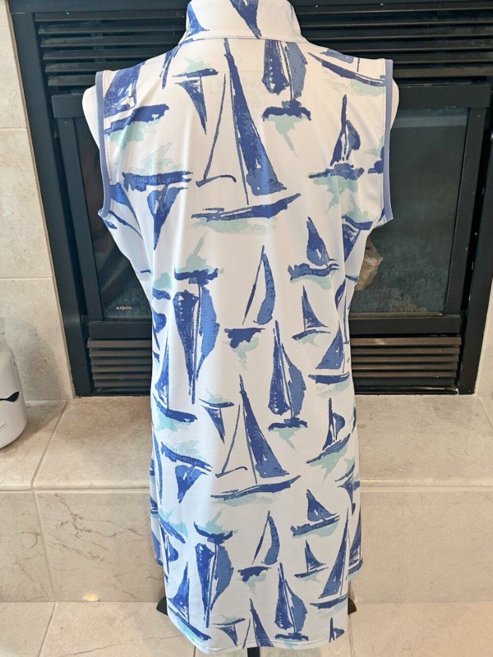 AnaClare Sporty Sailboat Dress. L - Picture 4 of 5